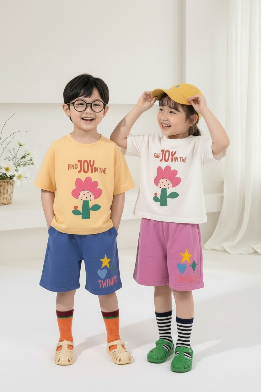 正韓夏Orangemom 兩色繽紛花上衣