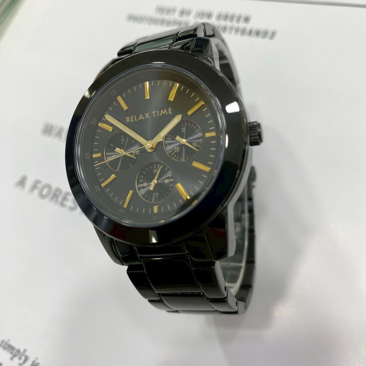 【RELAX TIME】三眼時尚腕錶R0800-16-21B  38mm現代鐘錶