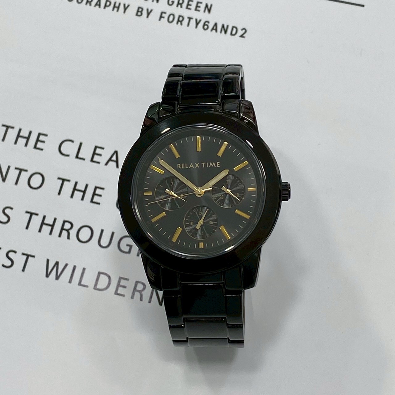 【RELAX TIME】三眼時尚腕錶R0800-16-21B  38mm現代鐘錶