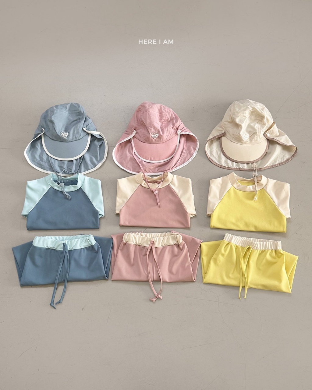 正韓夏hereiam 三色長袖泳衣套裝