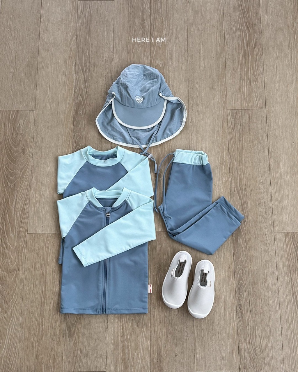 正韓夏hereiam 三色拉鏈長袖泳衣套裝