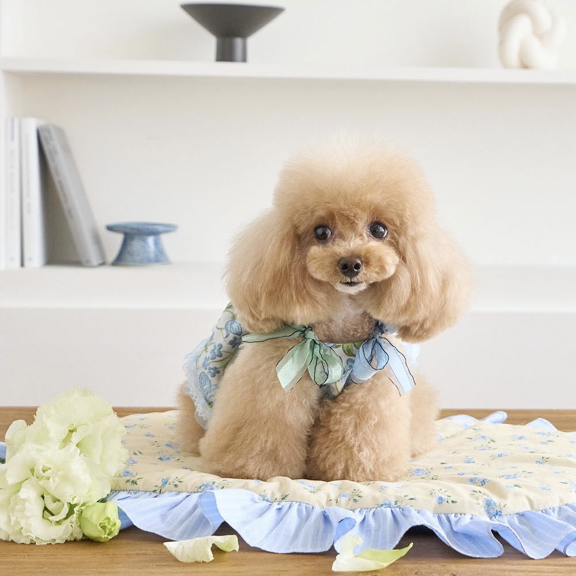 Blossom櫻花緹花吊帶洋裝 Blue- It’s sunny outside