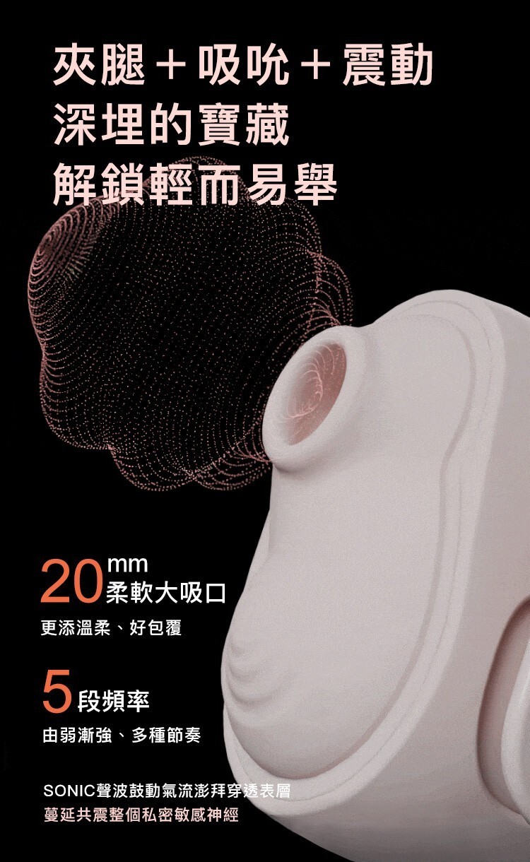 輕喃 qingnan #10 腿部壓力感應吸吮震動按摩器