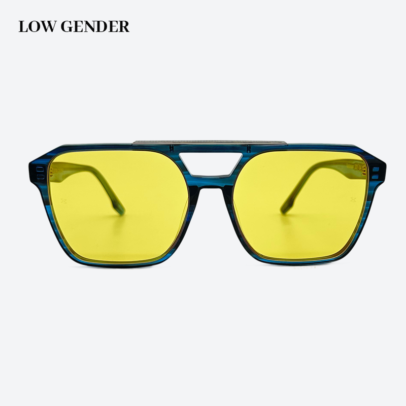 WS012 A12 條紋藍/淺黃片 太陽眼鏡 尺寸(mm): 58-18-150 35.4g