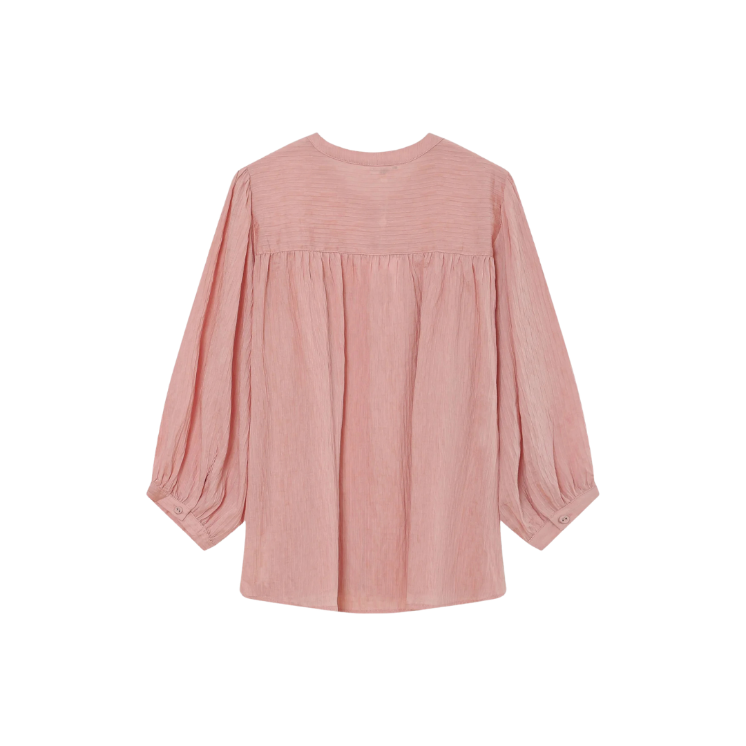 1GM0329-036 [GRACE & MILA] Balloon-Sleeve Blouse Rose Vanille #SS2617040 (C-EU-E)
