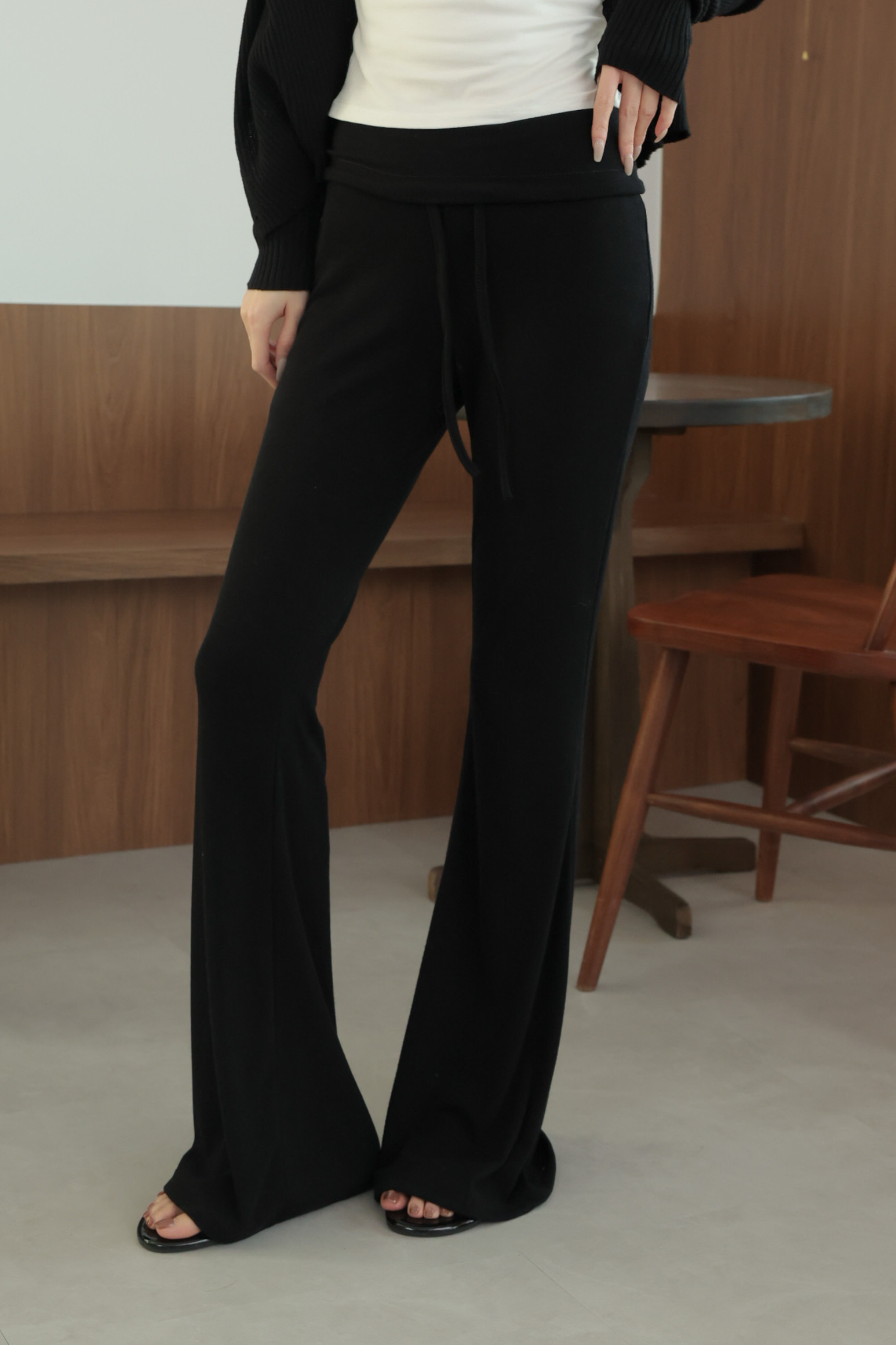 一秒睡著反折喇叭棉褲 HA25