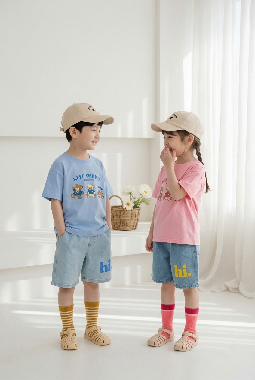 正韓夏Orangemom 四色微笑熊熊上衣