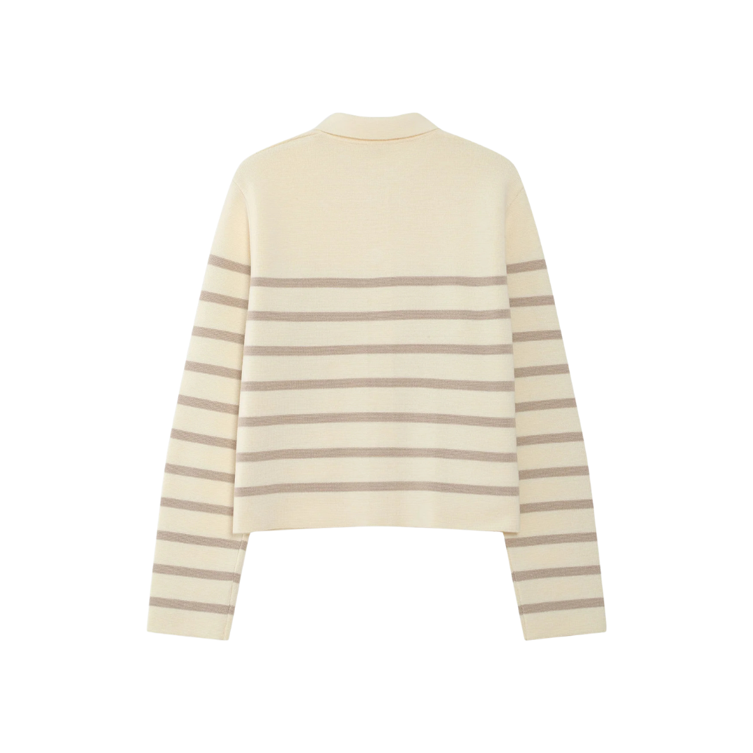 1GM0329-037 [GRACE & MILA] Buttoned Cardigan Ecru Maelys #SS2617053 (C-EU-E)