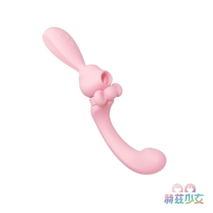赫茲少女 #808 彎彎兔 手機遙控 智能版吸吮+G點拍打棒
