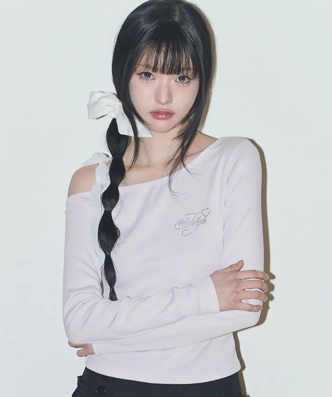 ILLIGO 斜肩綁帶長袖 MAR