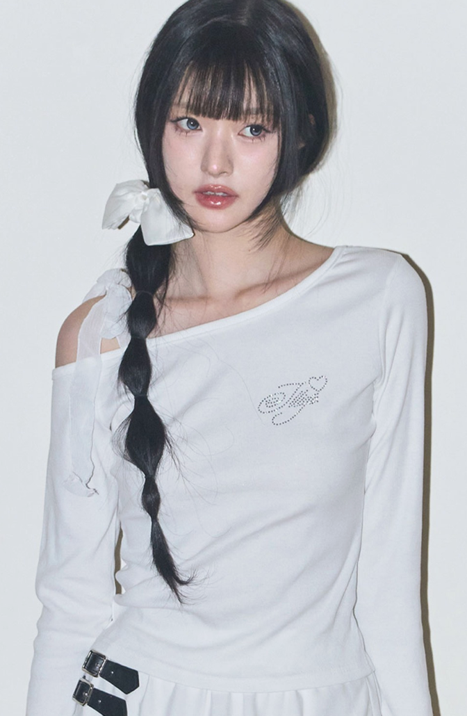 ILLIGO 斜肩綁帶長袖 MAR