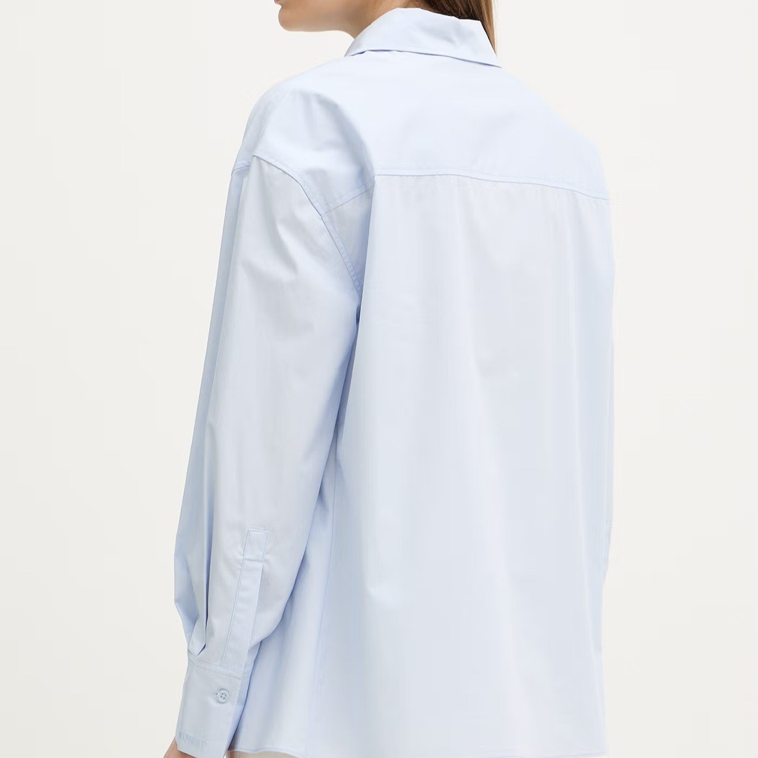 1TS0319-063 [TWINSET] Cotton Shirt Blue #261TE2010 (C-EU-E)