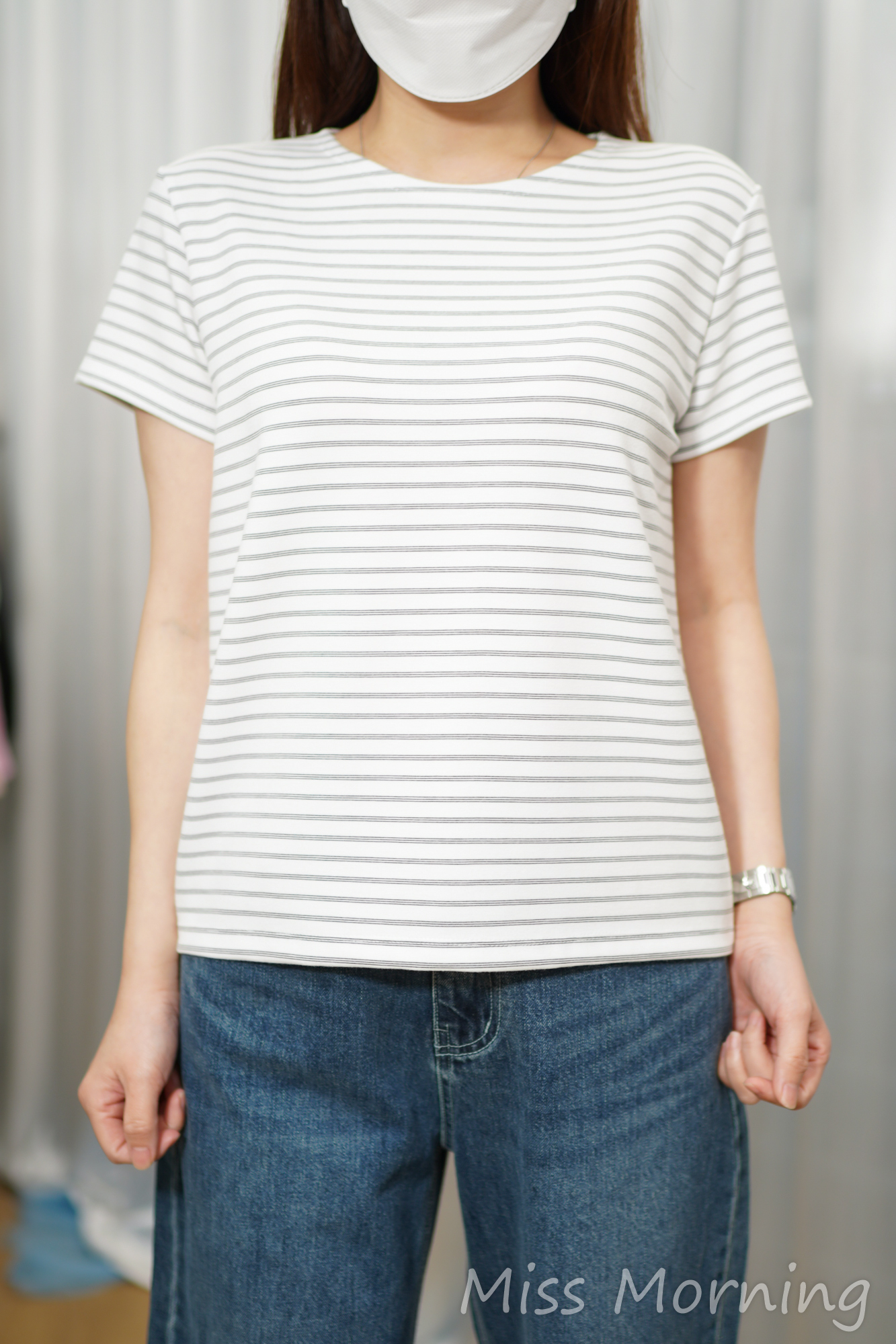 顯瘦清新條子衫(15109)