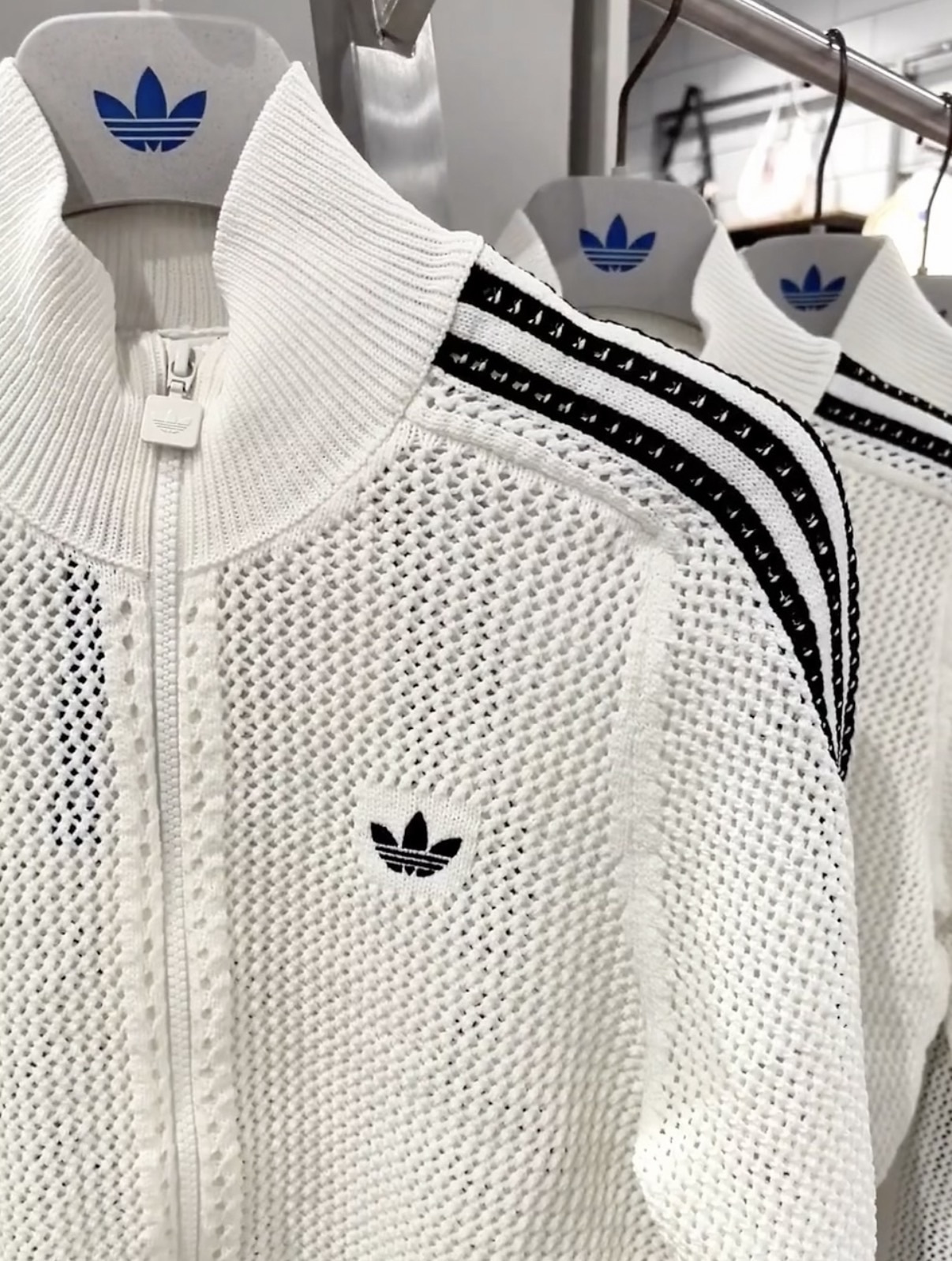 ADIDAS ORIGINAL鉤針編織外套 奶油白 摩卡棕 兩色