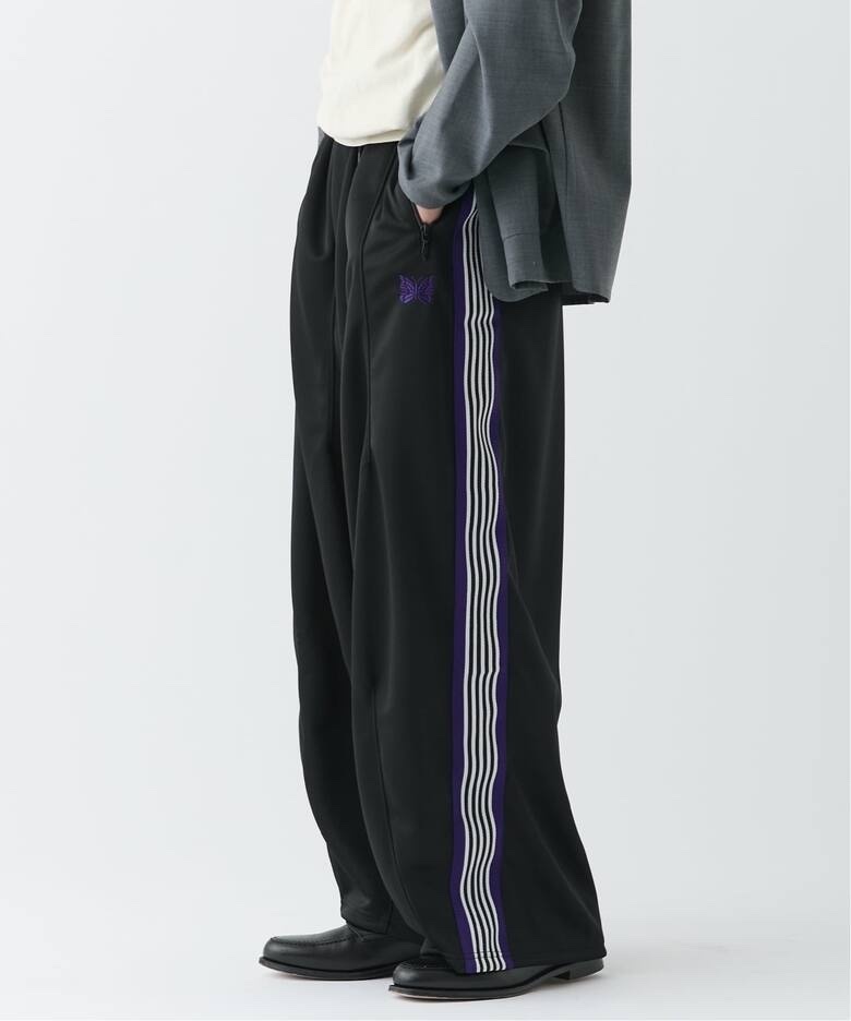 Needles H.D. Track Pant 限定別注 寬版長褲 黑白紫
