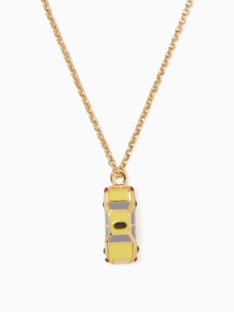 [S] KATE SPADE YELLOW MULTI KJ702 HIT THE CITY TAXI NECKLACE, 196021557705 (SKS1725)