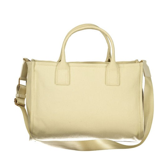 1TS0319-054 [TWINSET] Canvas Shopper Bag with Logo Delicate Sand #261TB7291 (B-EU-E)