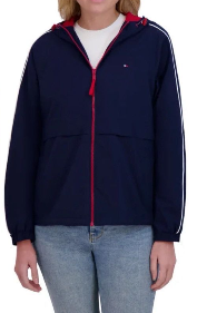 [USW] TOMMY HILFIGER NAVY WOMEN'S WINDBREAKER JACKET, UZZ1205 (UZZ1205)