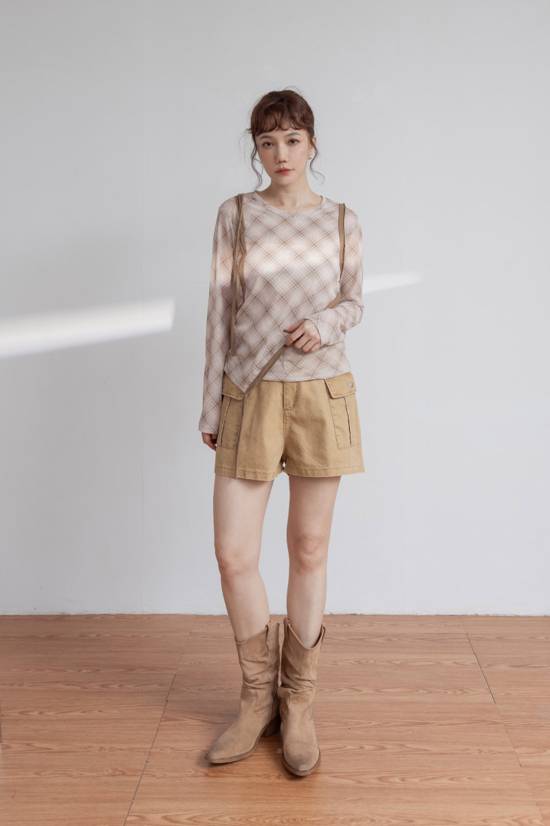 親膚微透彈力紗上衣