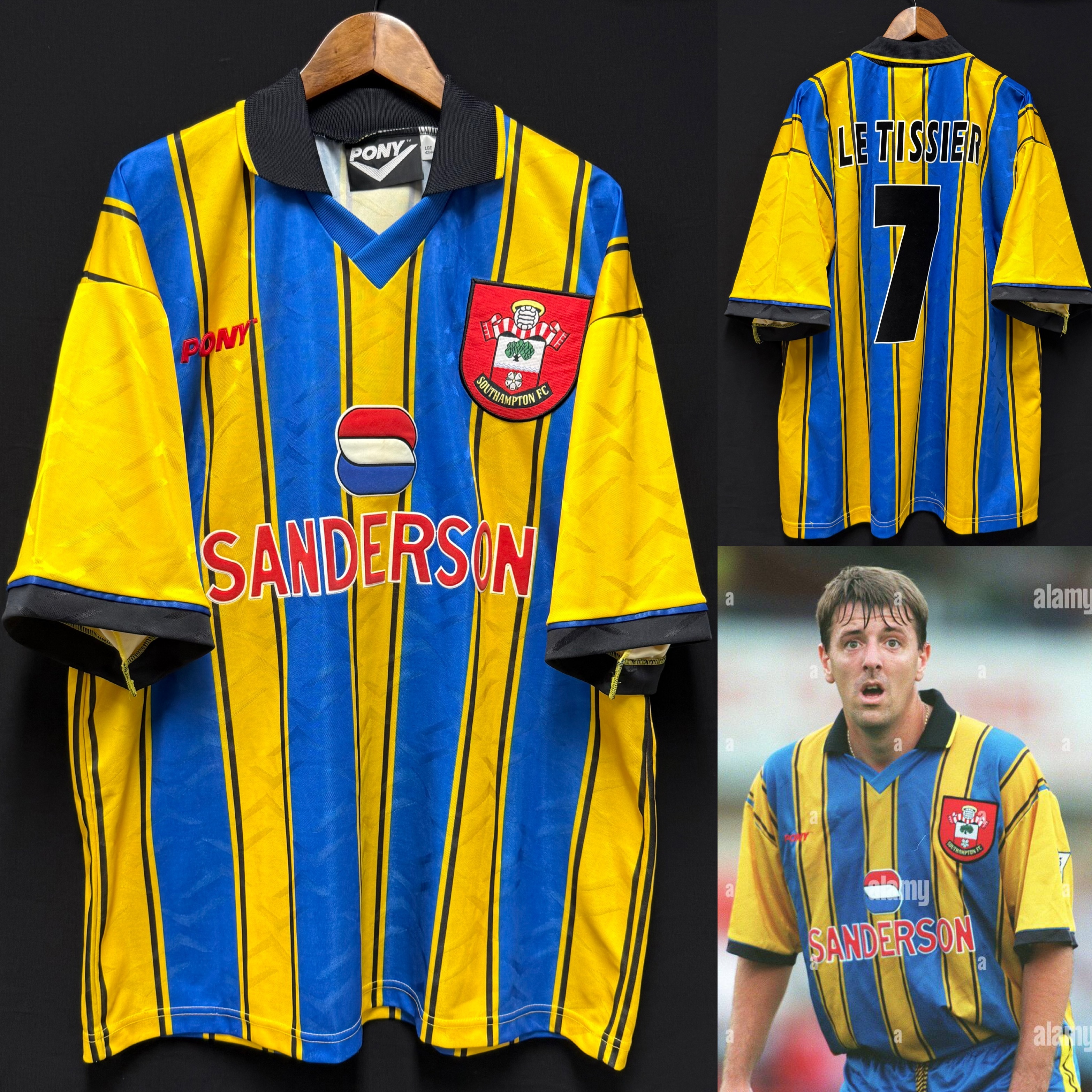 Southampton 1995-1997 Pony Away Shirt #7 LE TISSIER