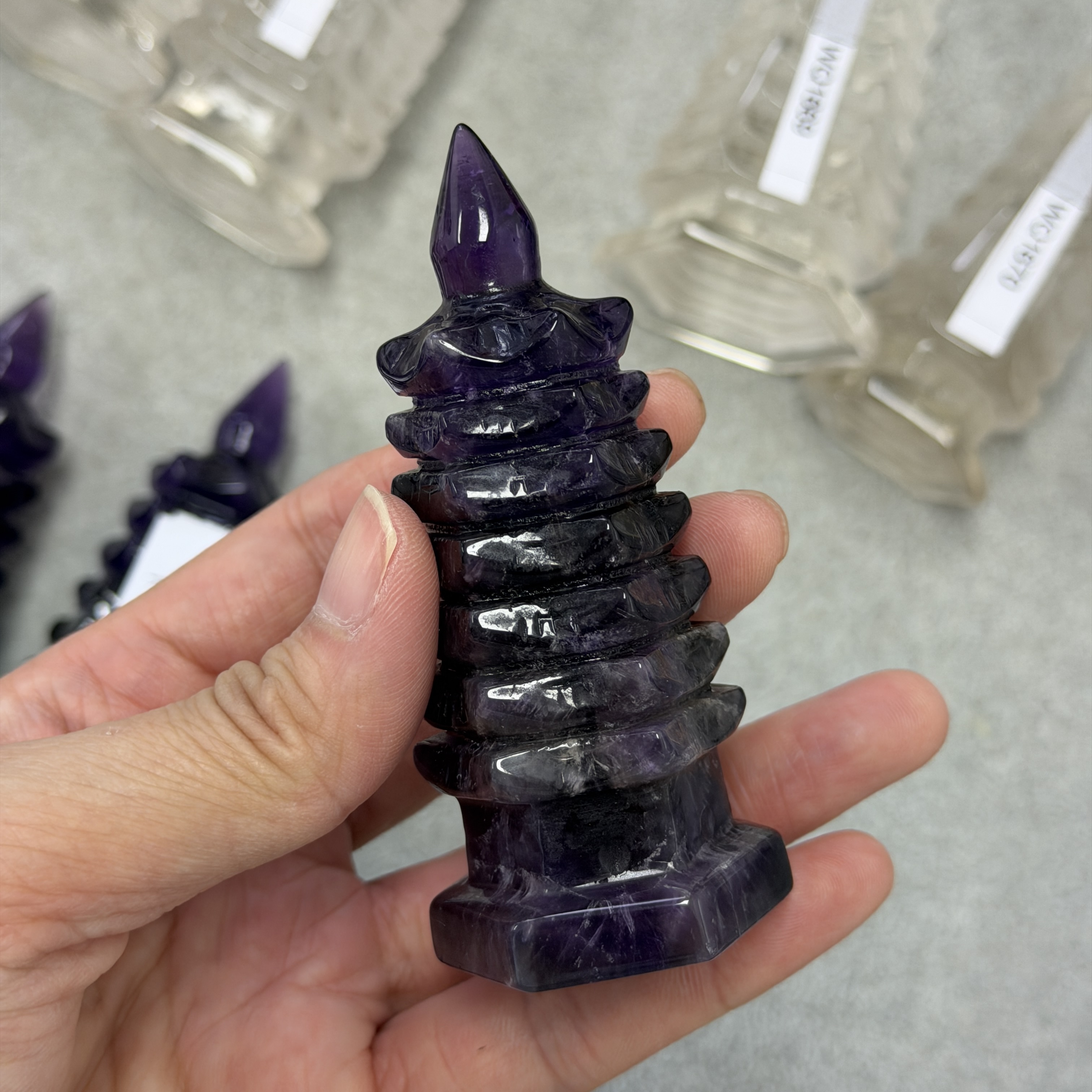 紫水晶文昌塔 8.6cm WQ1679