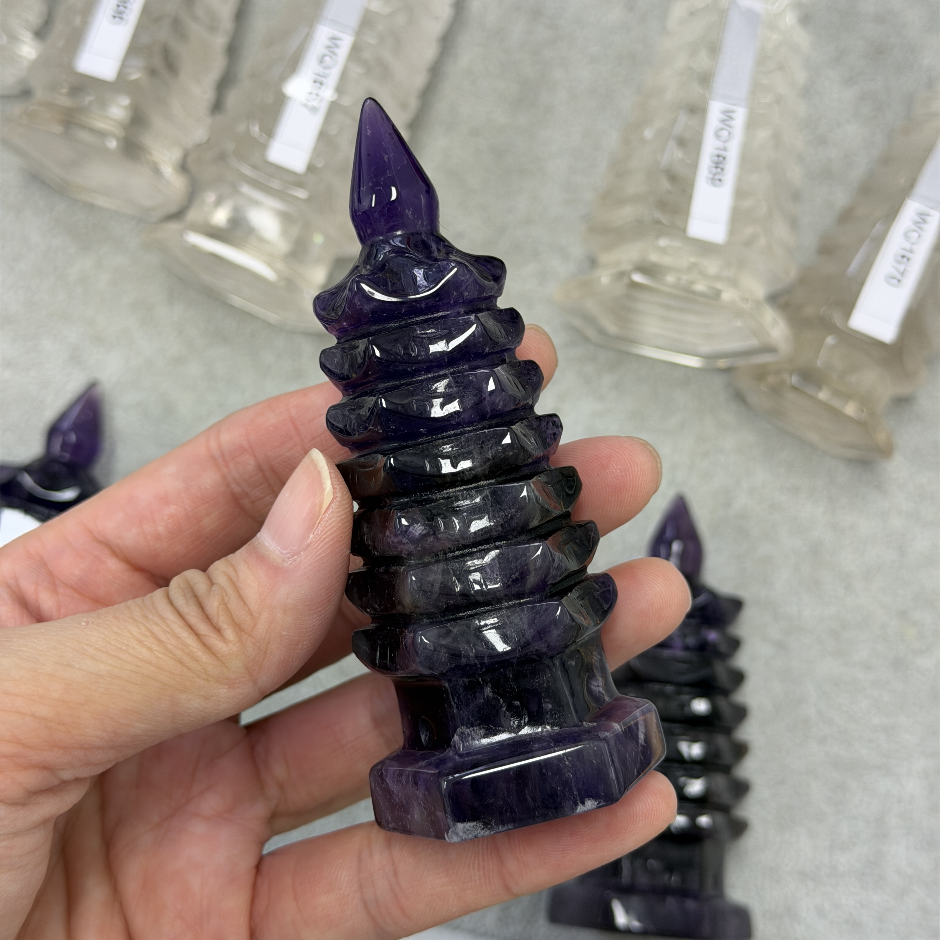 紫水晶文昌塔 9.5cm WQ1678