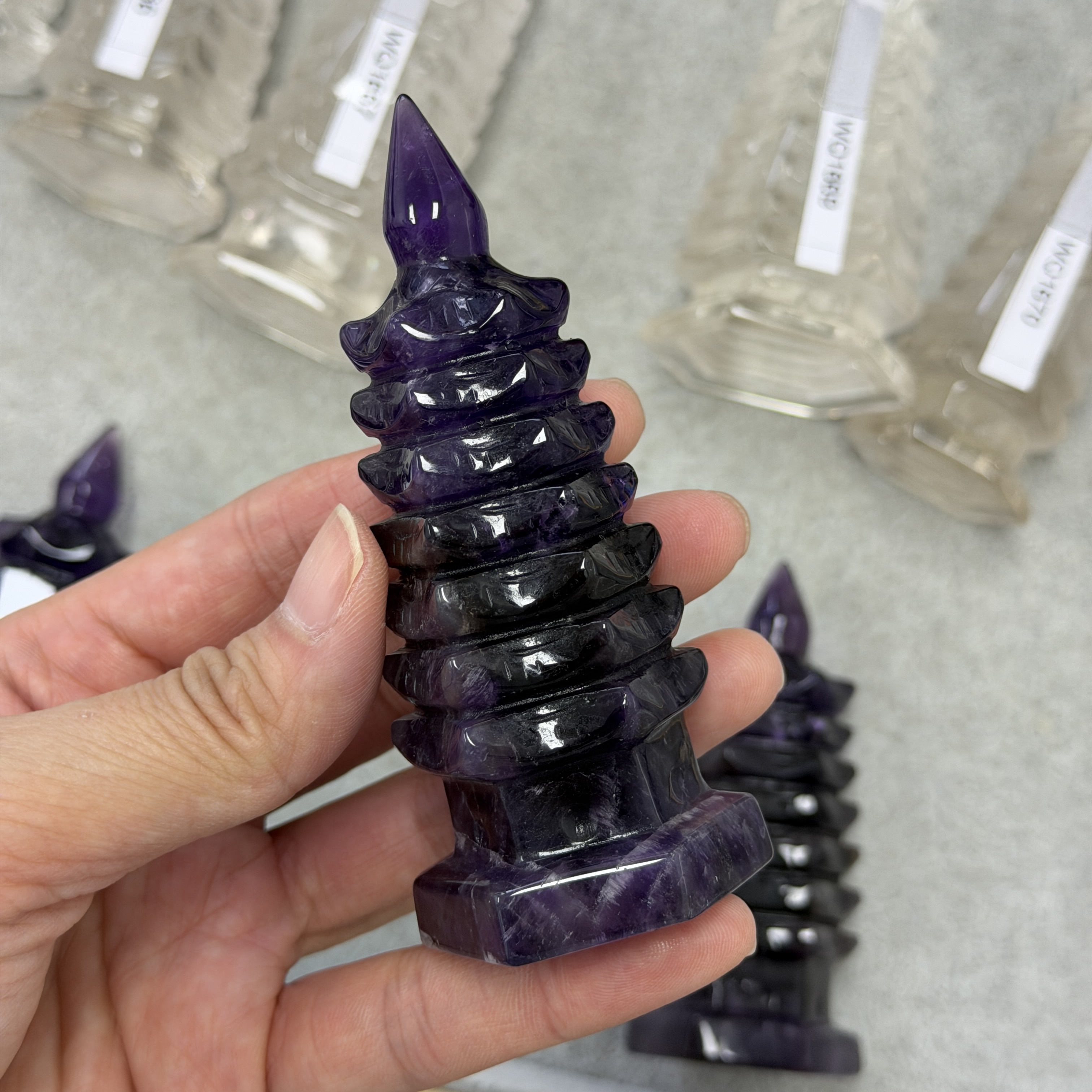 紫水晶文昌塔 9.5cm WQ1678