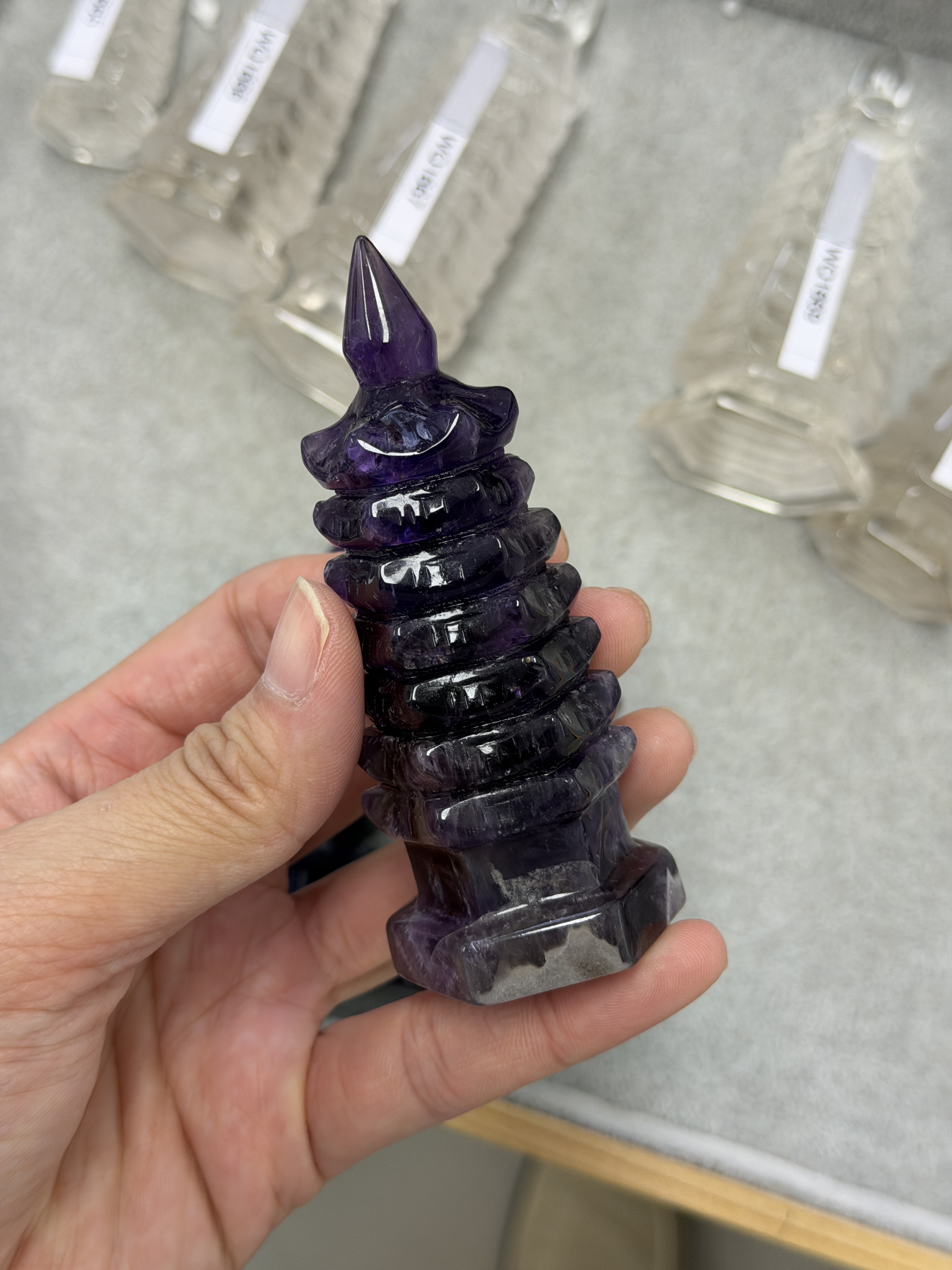 紫水晶文昌塔 9.3cm WQ1677