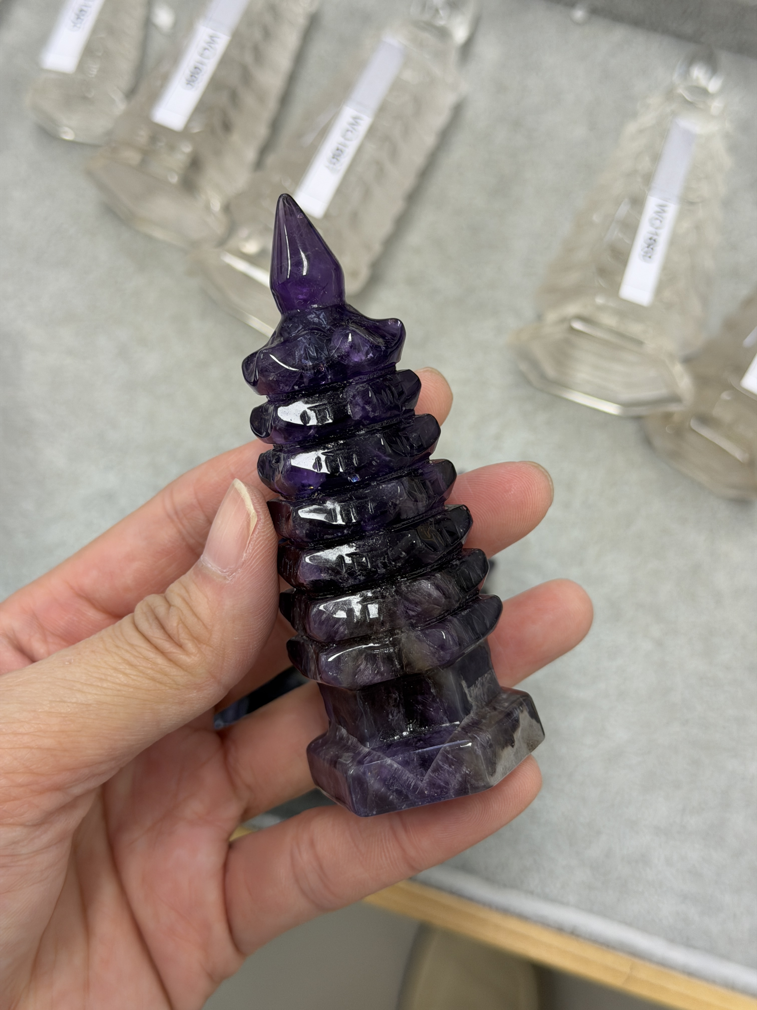 紫水晶文昌塔 9.3cm WQ1677