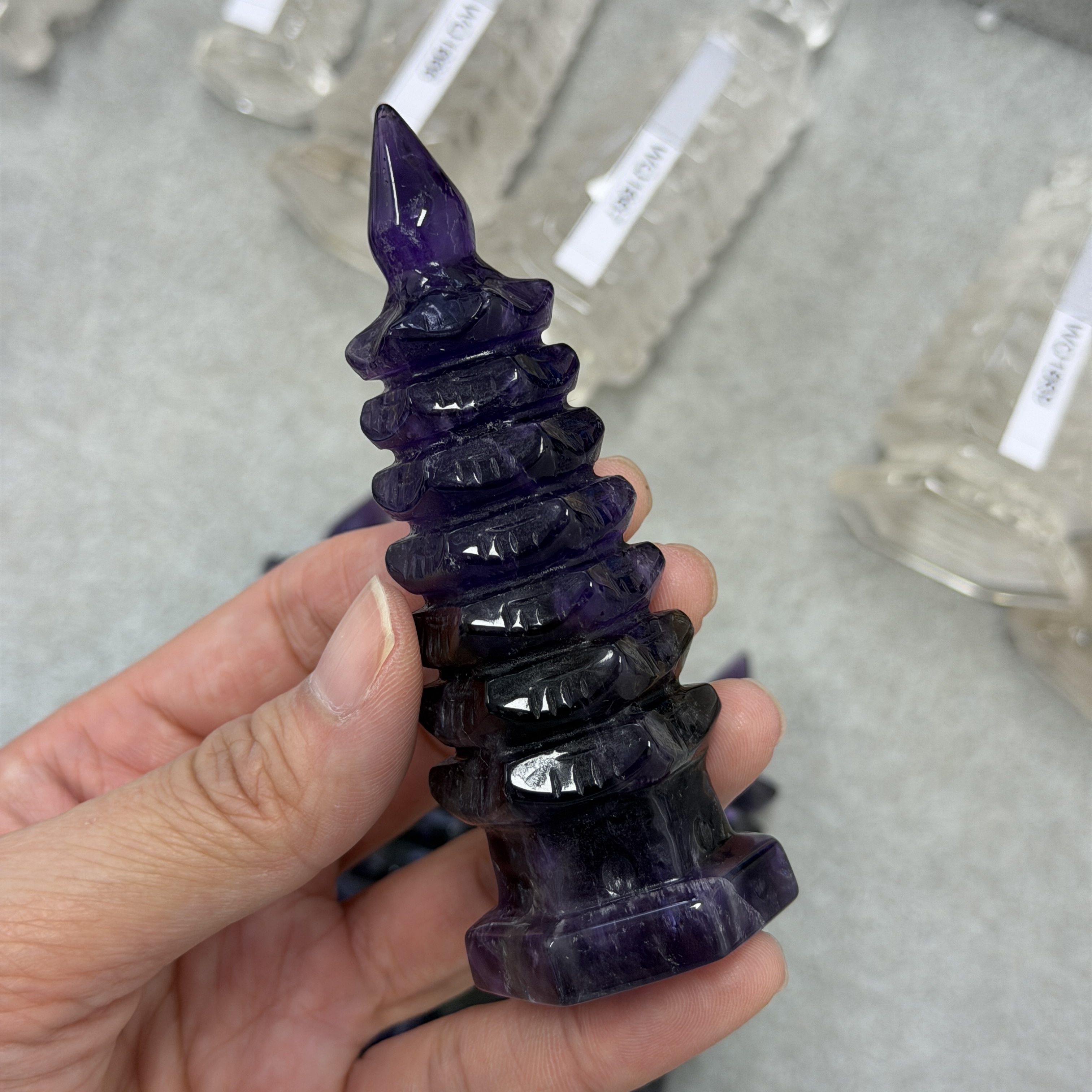 紫水晶文昌塔 9.6cm WQ1676