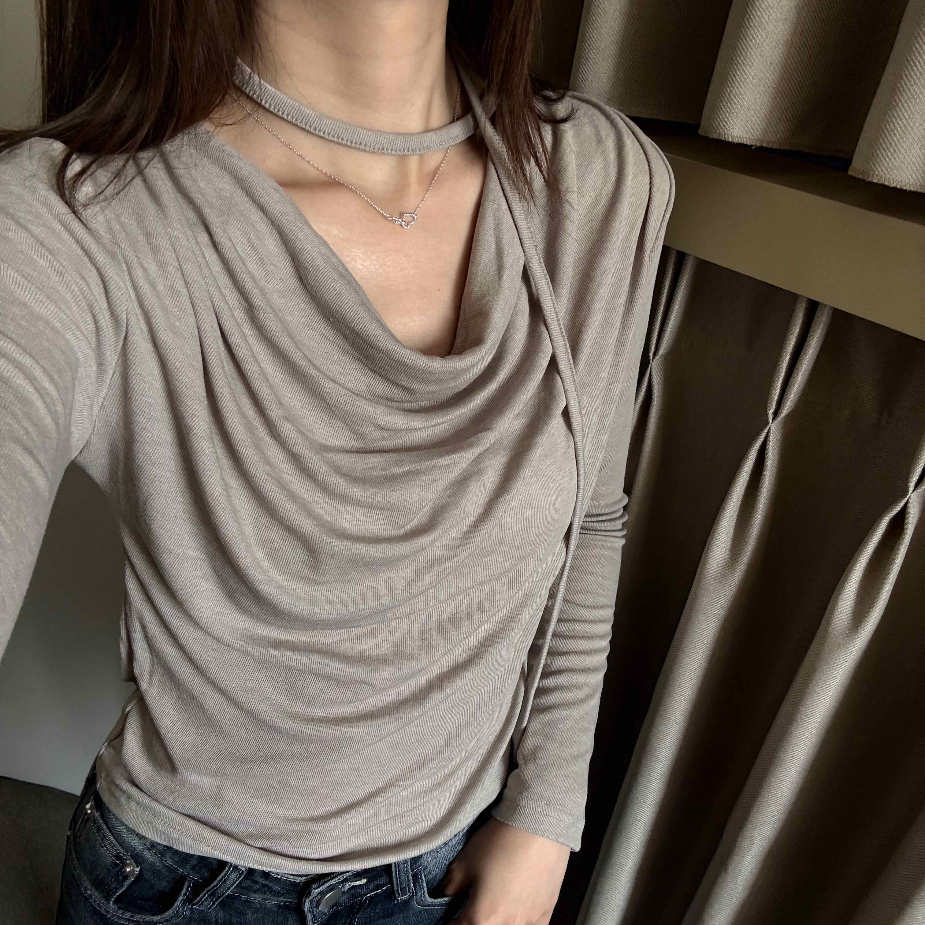 🇰🇷仙女垂墜感綁帶上衣｜4 color