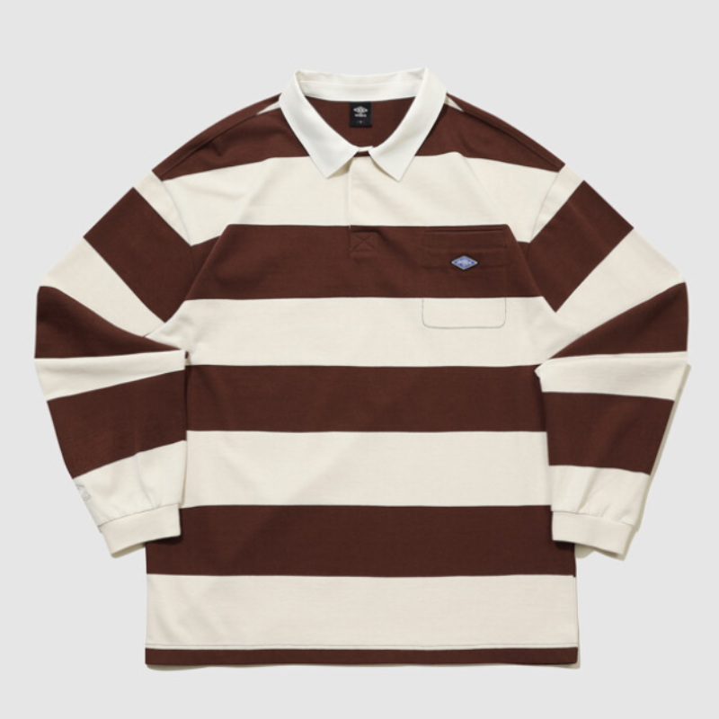 【代購】UMBRO HBL Royal College 拼色橄欖球領長袖上衣