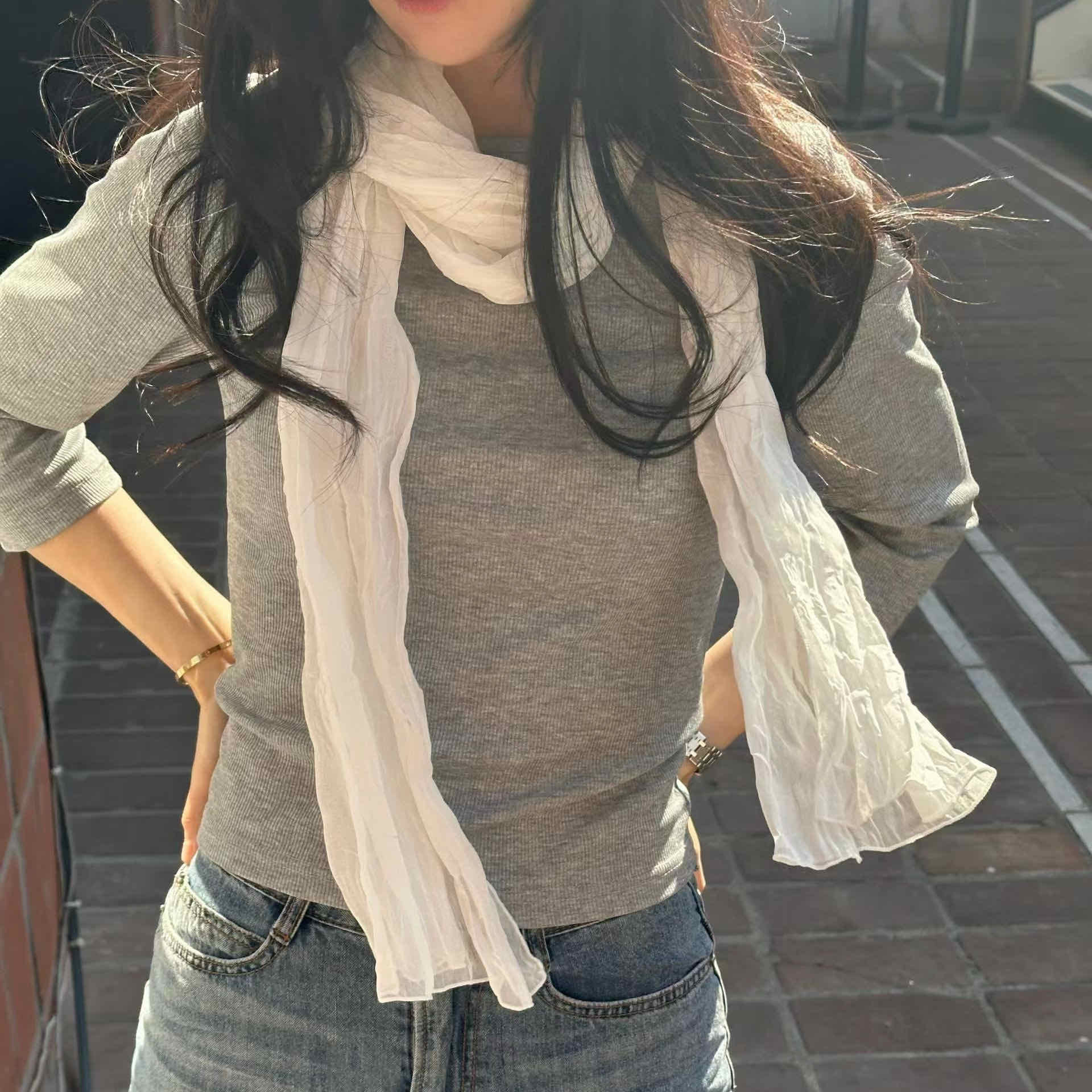 🇰🇷最近流行的仙女圍巾