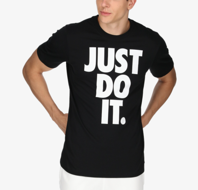 [S] NIKE WHITE/BLACK JUST DO IT T-SHIRT, DX1987-010 (SZZ1034)