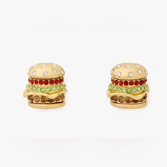 [S] KATE SPADE MULTI KL448 FAST FOOD BURGER STUDS, 196021628429 (SKS1723)