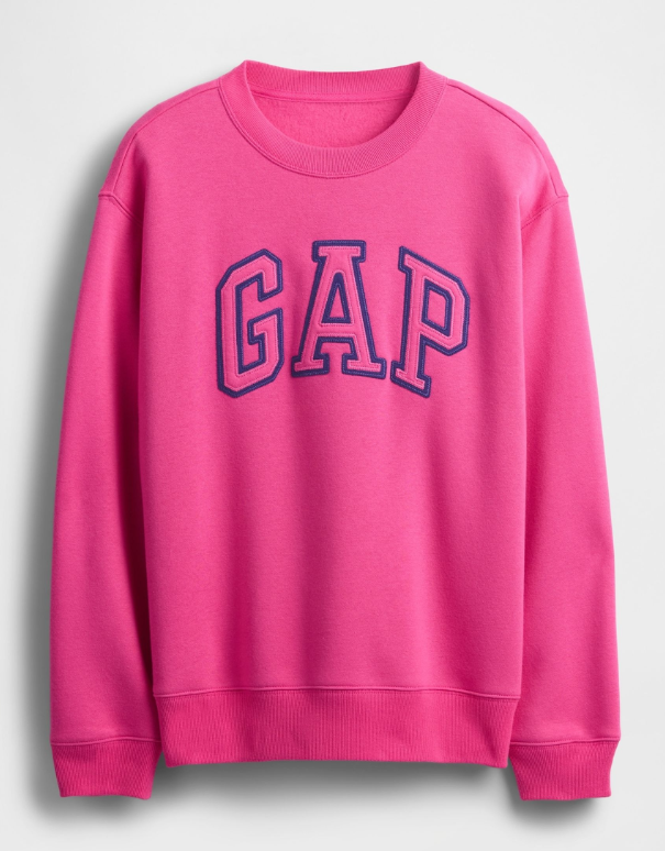 [S] GAP PINK LOGO CREWNECK SWEATSHIRT, 1897988-PINK (SZZ961)