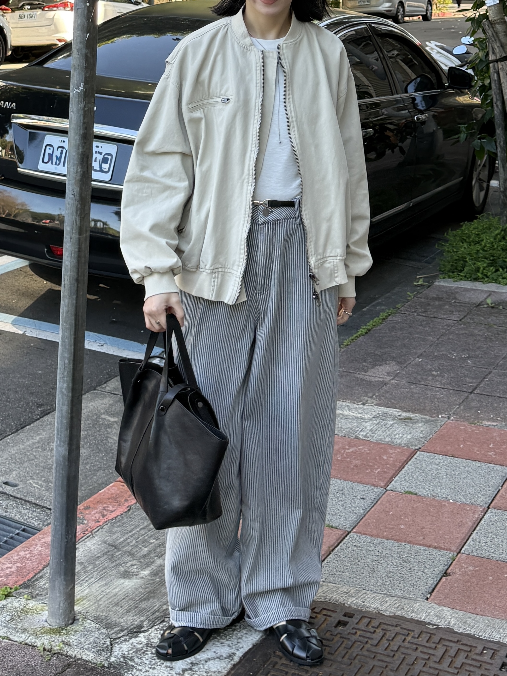 大容量側肩包 (黑)