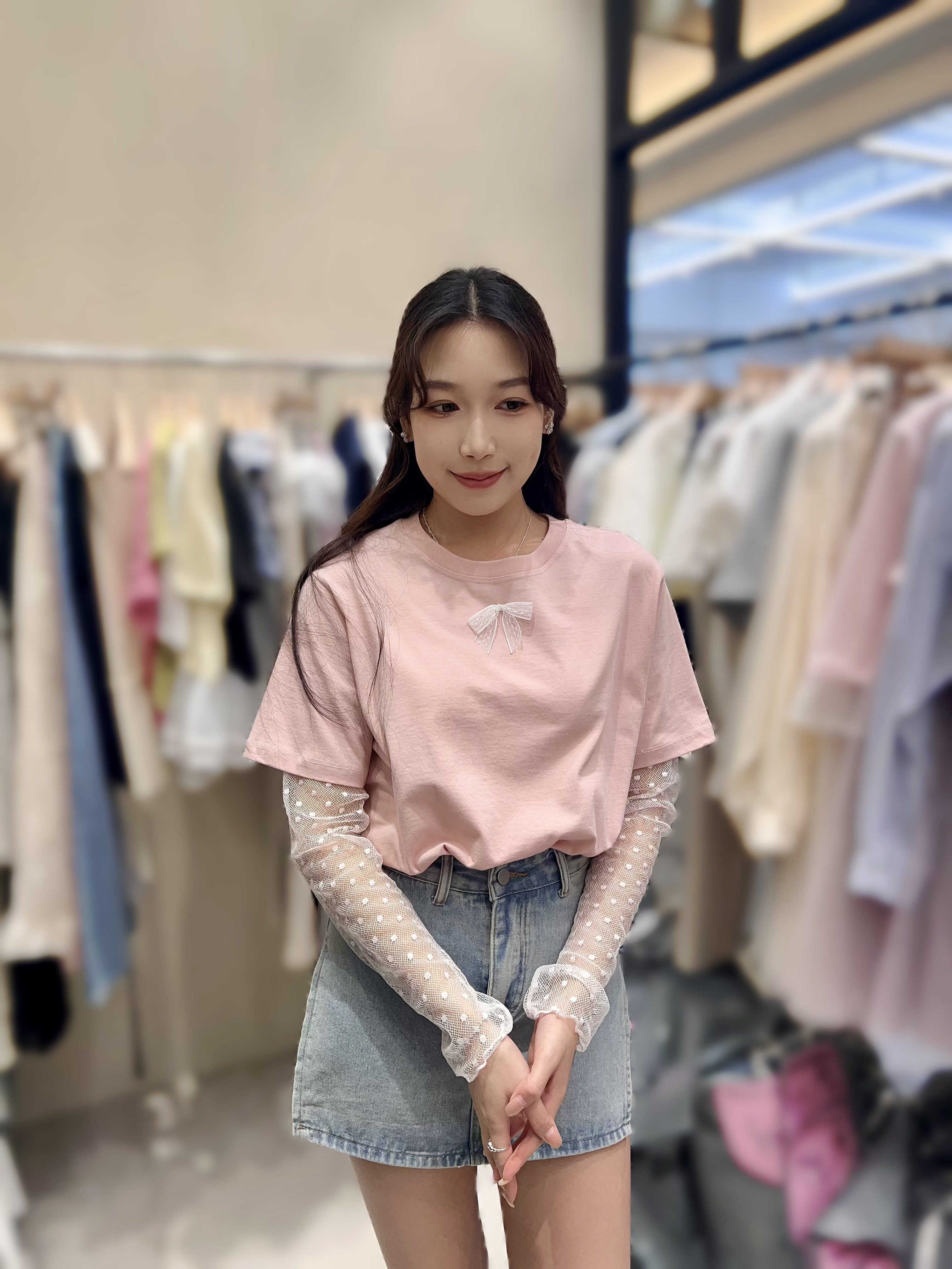 ME23  lace 假2件  胸 44 長 22.5  $409 (一口價)