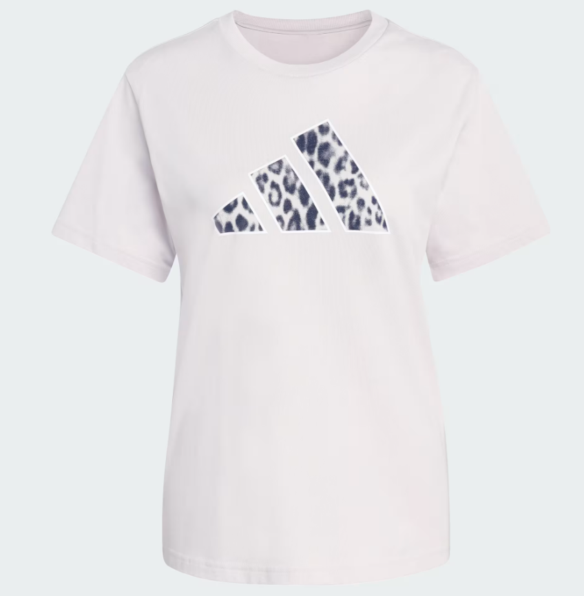 [S] ADIDAS VIOLET TONE ANIMAL PRINT T-SHIRT, KF3879-VIOLET TONE (SZZ893)