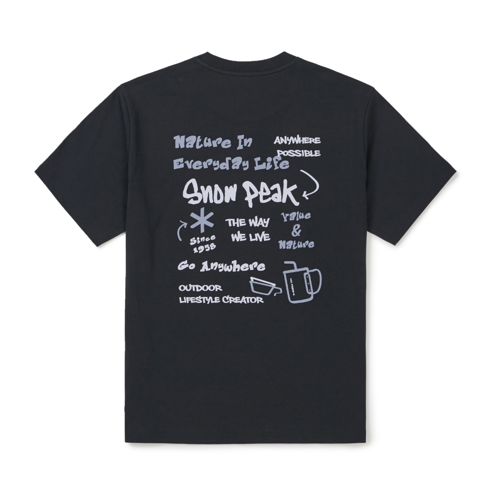 【現貨】snow peak Aerocool Doodle Graphic Short Sleeve T-Shirt 塗鴉字體 短tee S26MUFTS30
