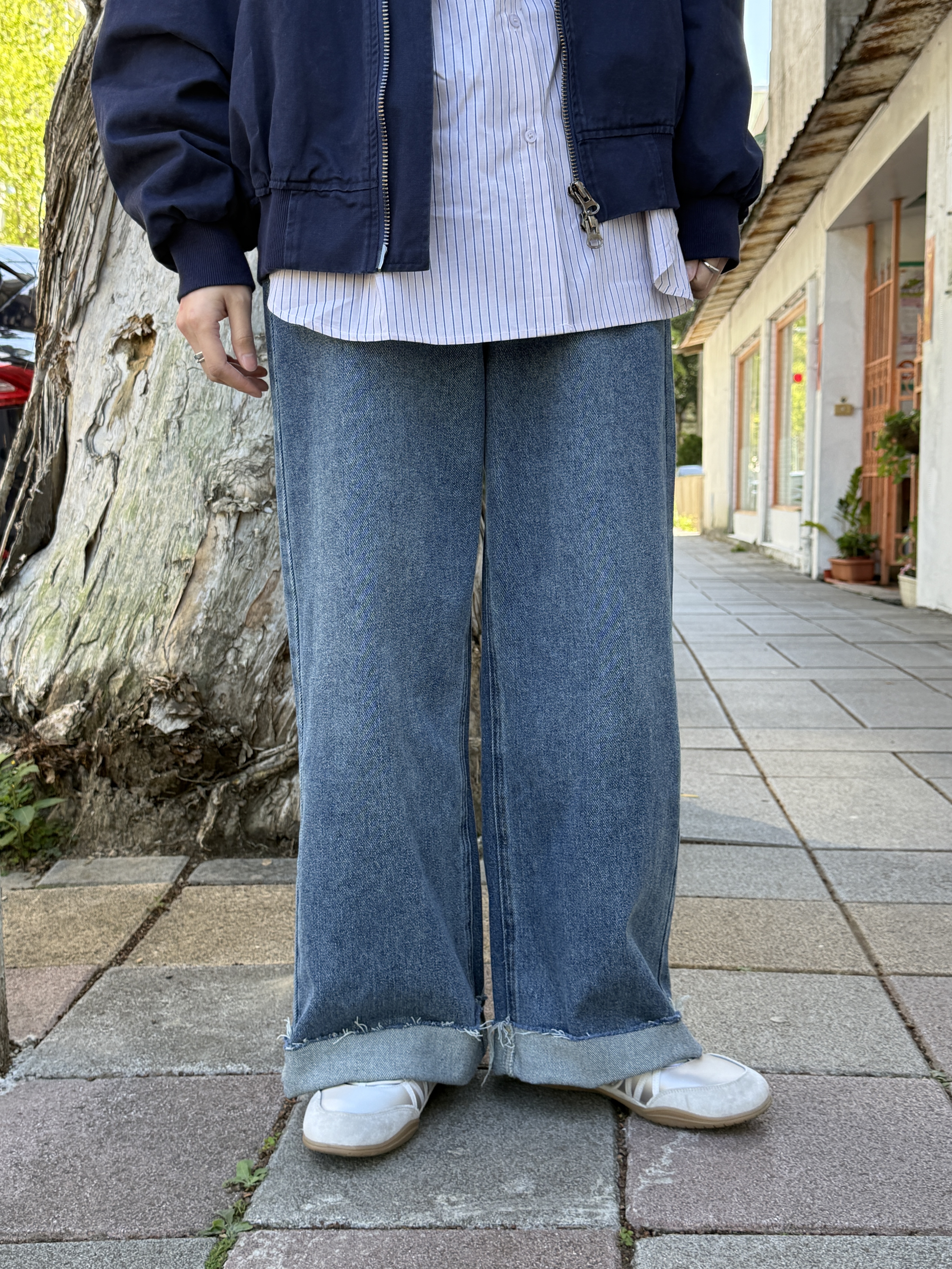 隨性自在!直筒牛仔褲