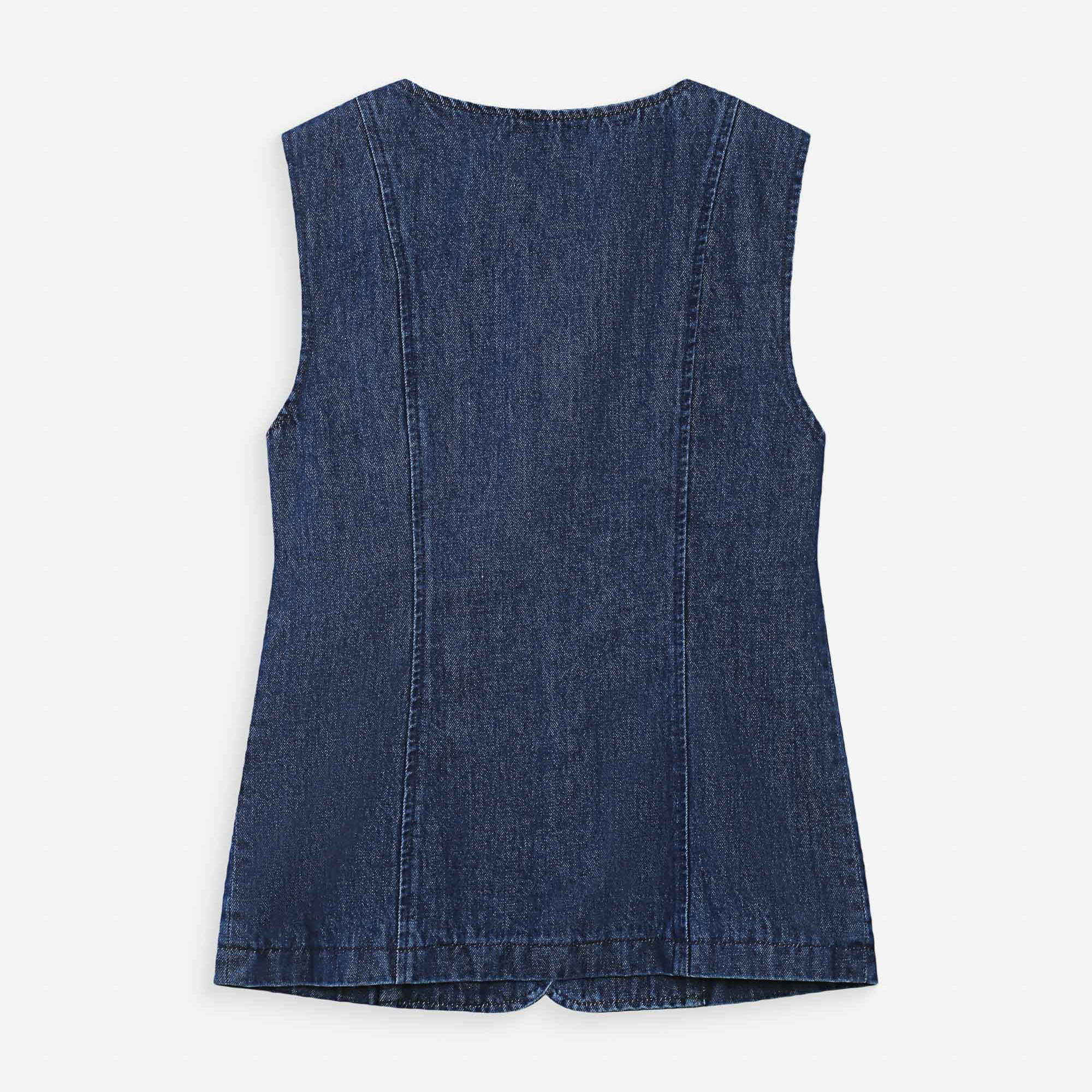 1GM0329-039 [GRACE & MILA] Fitted Denim Jacket in Mediumblue Vallon #SS2617071 (C-EU-E)