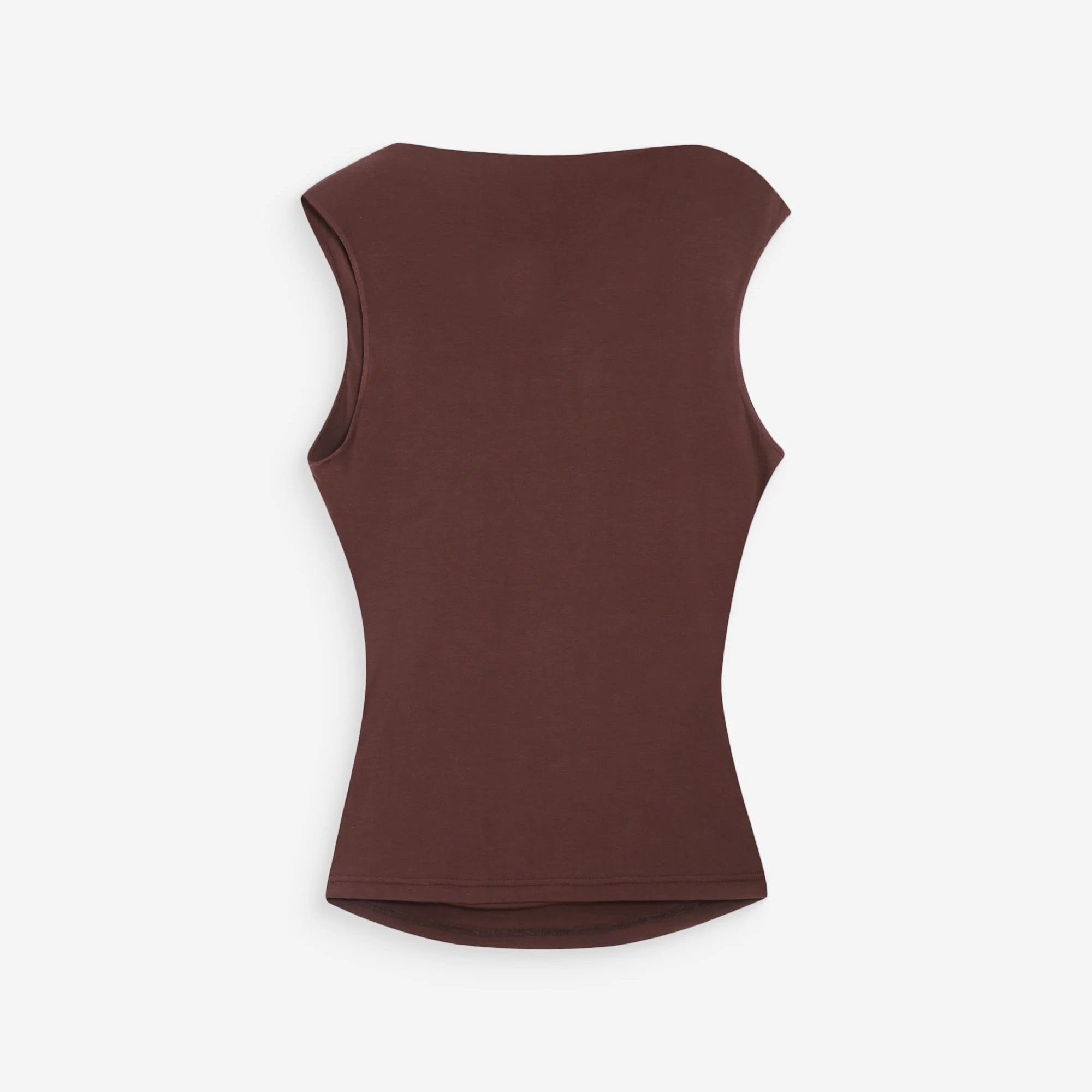 1GM0329-041 [GRACE & MILA] Draped Sleeveless Top Chocolat Valley #SS2617080 (C-EU-E)