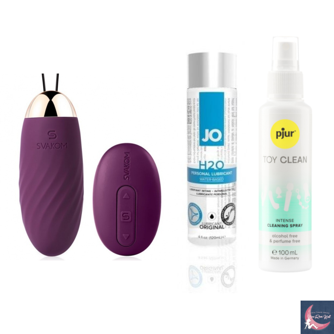 【解鎖親密地圖】新手探索必備套裝 (Svakom遙控震蛋 + System Jo涼感液 + Pjur清潔噴霧)