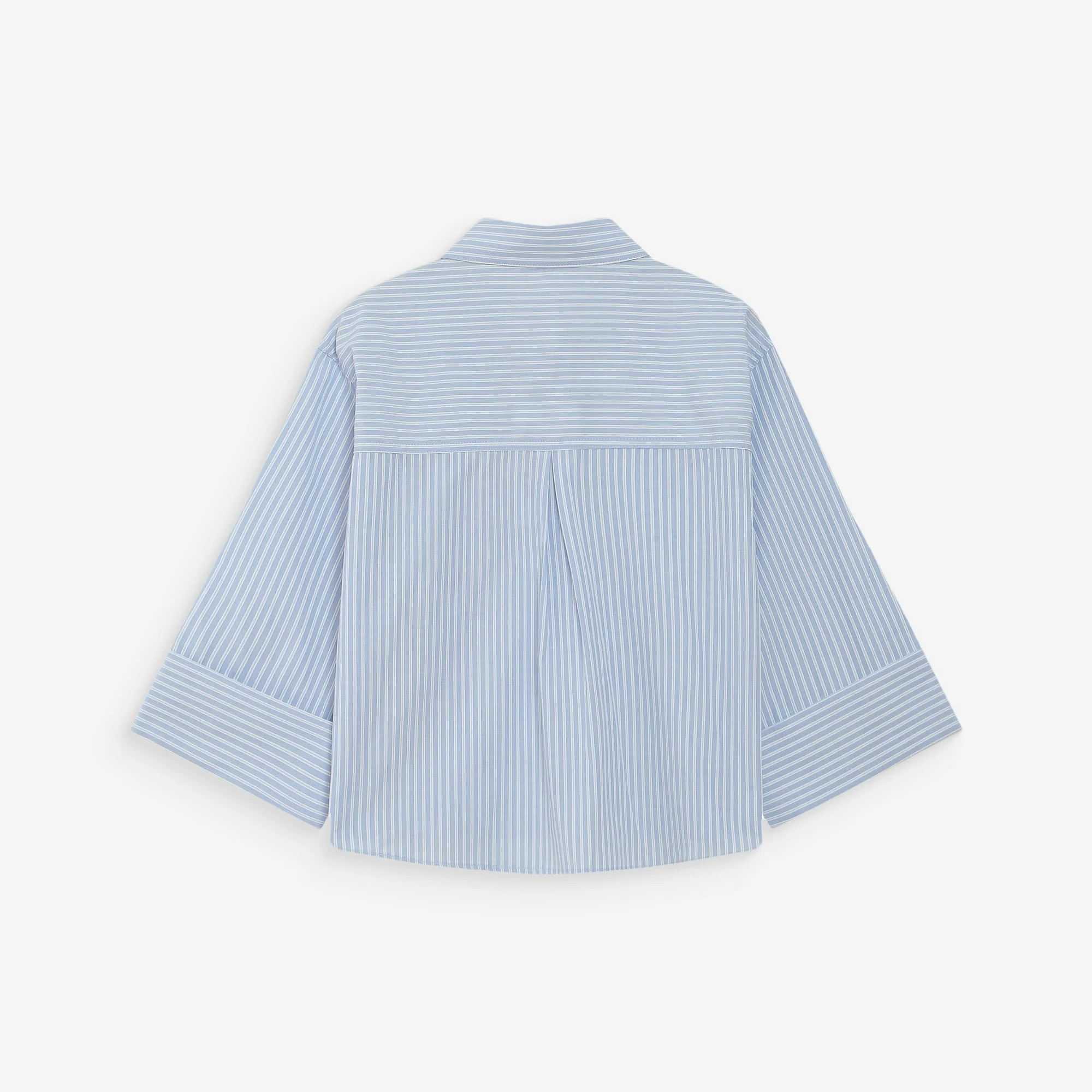 1GM0329-044 [GRACE & MILA] Short Striped Shirt Ciel Voice Sky Blue #SS2617082 (C-EU-E)