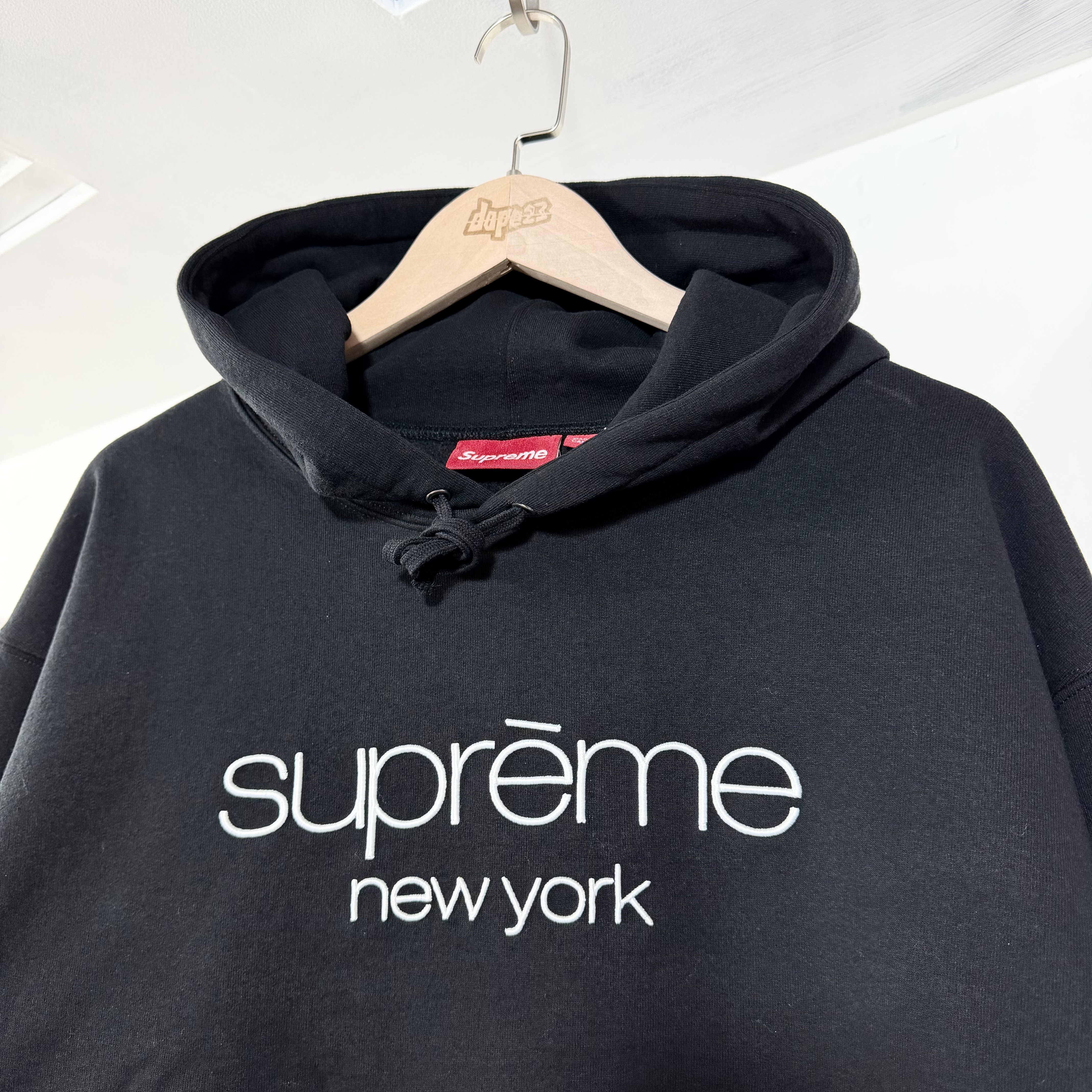 Supreme SS26 Classic Logo Hooded Sweatshirt Black