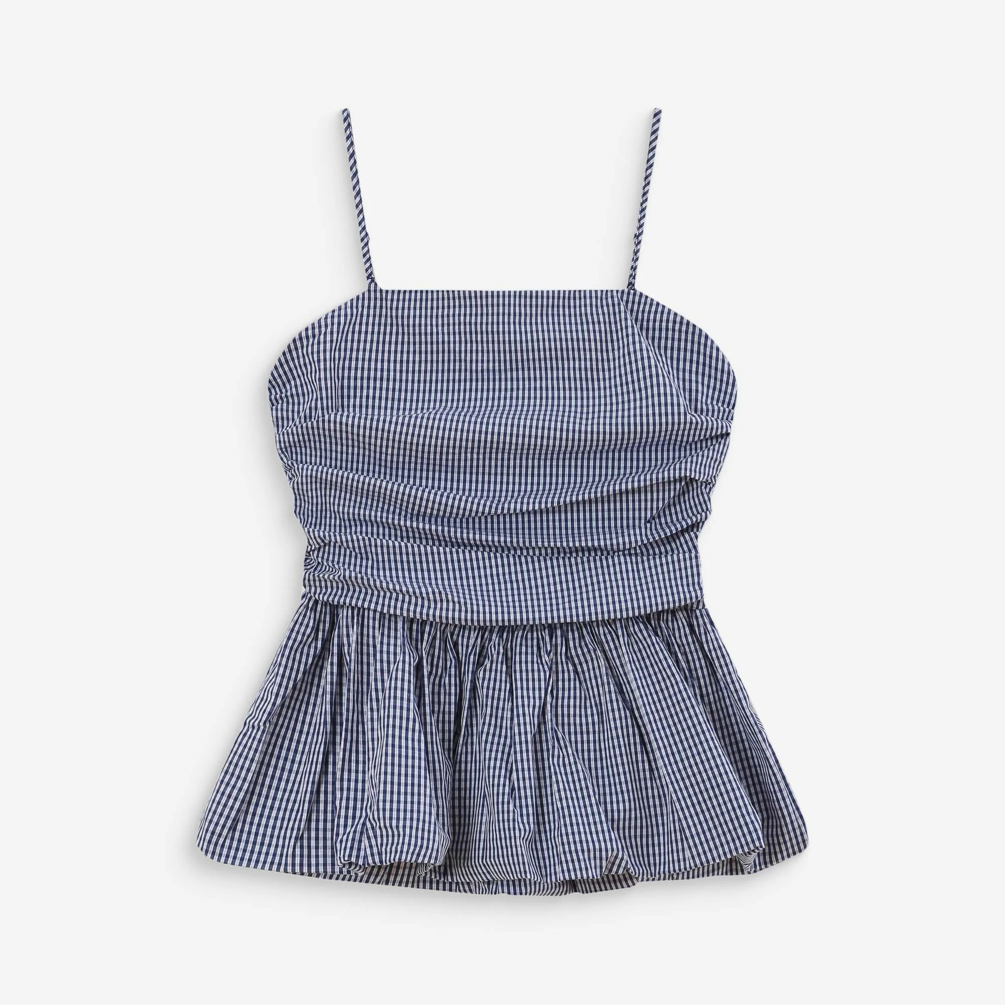 1GM0329-047 [GRACE & MILA] Fitted Peplum Top Ivoire Valo Navy #SS2617087 (C-EU-E)