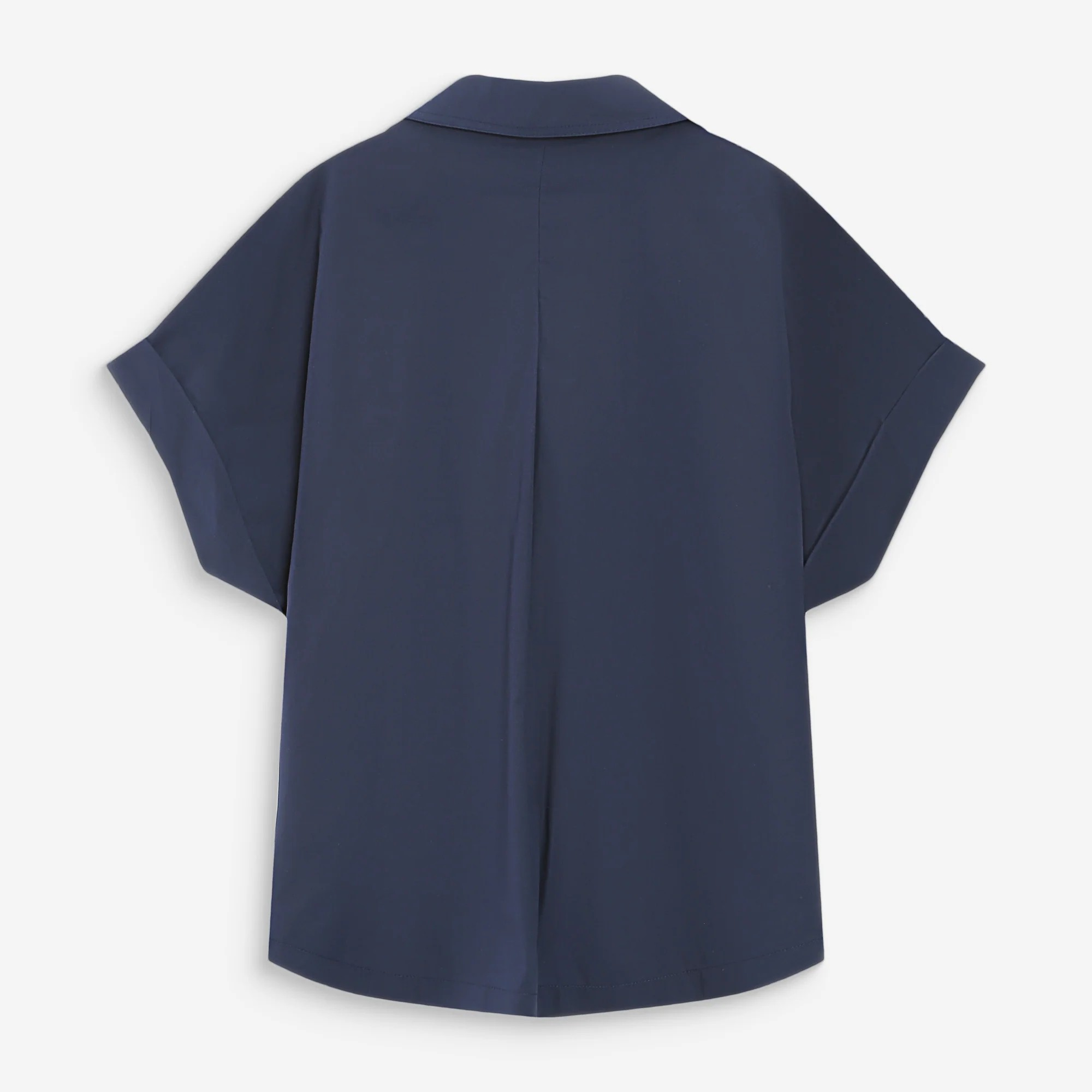 1GM0329-052 [GRACE & MILA] Loose Cotton Blouse Ivoire Versigny Navy #SS2617102 (C-EU-E)