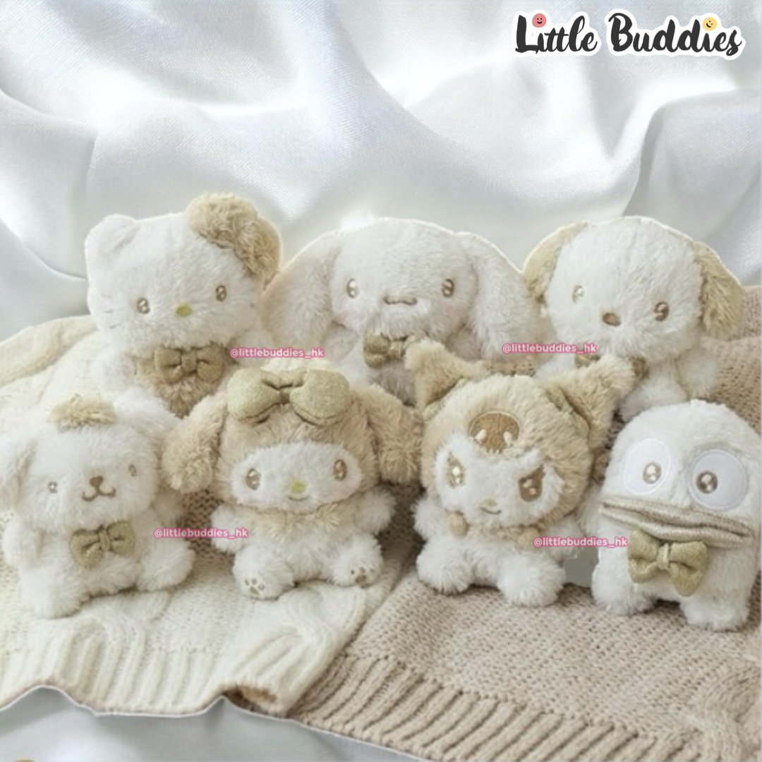 韓國 Sanrio 閃閃蝴蝶結淡金色公仔匙扣