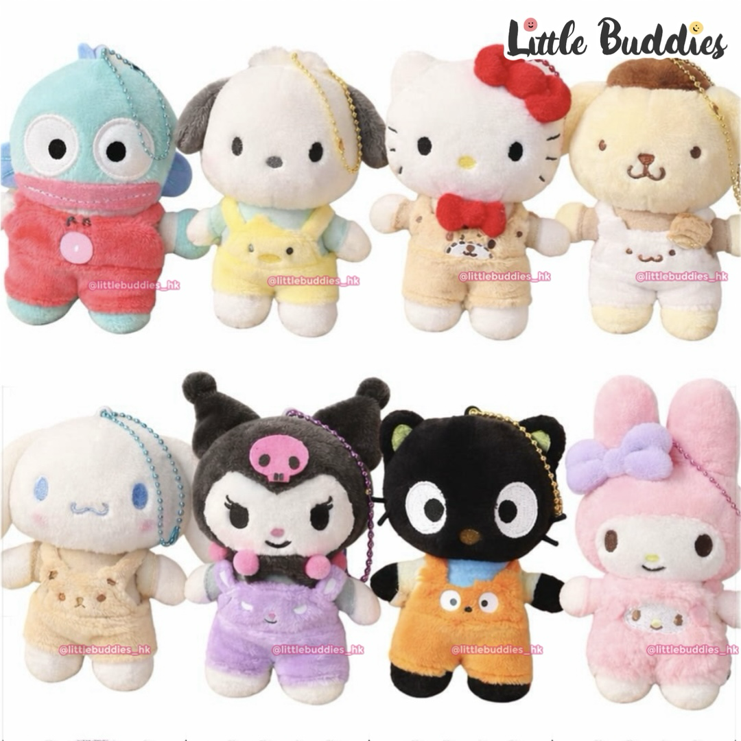 韓國 Sanrio 好朋友吊帶褲造型 公仔匙扣